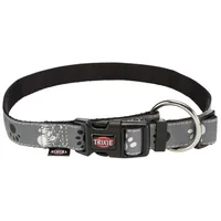 Trixie Silver Reflect Halsband Schwarz/Grau M-L 35-55cm/20mm