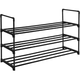 Songmics Schuhregal 92,0 x 30,0 x 55,0 cm schwarz