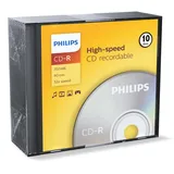 Philips CD-R 80min/700MB, 10er Slimcase (CR7D5NS10/00)