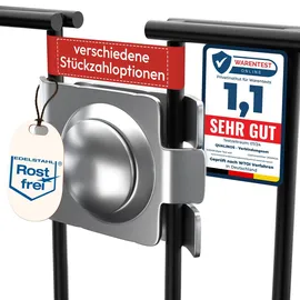 qualinos 5x Doppelstabmattenzaun Befestigung Eckverbinder rostfrei, stabil