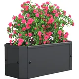 VCM Pflanzkasten rechteckig 39 x 18 cm Schwarz