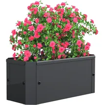 VCM Pflanzkasten rechteckig 39 x 18 cm Schwarz