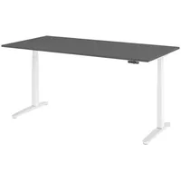 Bümö Schreibtisch, Graphit, Weiß, Nachbildung, Rechteckig, 200x74x100 cm, FSC
