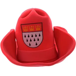 Kölnhut Schaumstoffhut mit Wappen (rot)