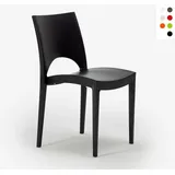 Paris Grand Soleil Stühle für Küche Zuhause Bar Polypropylen stapelbar - Schwarz