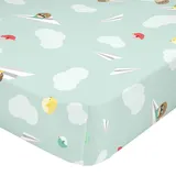 happyfriday Happynois Spannbettlaken, Mehrfarbig, 105 x 200 x 32 cm,