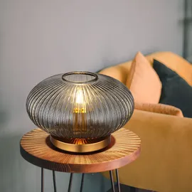 GLOBO Tischlampe Rauchglas 1 St.