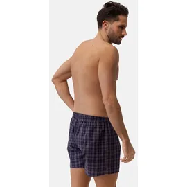 Danish Endurance AMERICAN BOXERSHORTS FÜR HERREN - 4-Pack - Blau/Rot - M