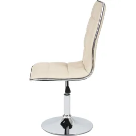 Mendler Esszimmerstuhl HWC-C41 Kunstleder creme 2er Set