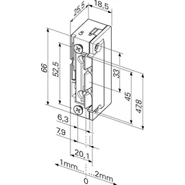 ASSA ABLOY Elektrotüröffner 118E.53 ProFix 2 10-24 V AC/DC Stand.DIN L/R m.FaFix ASSA ABLOY