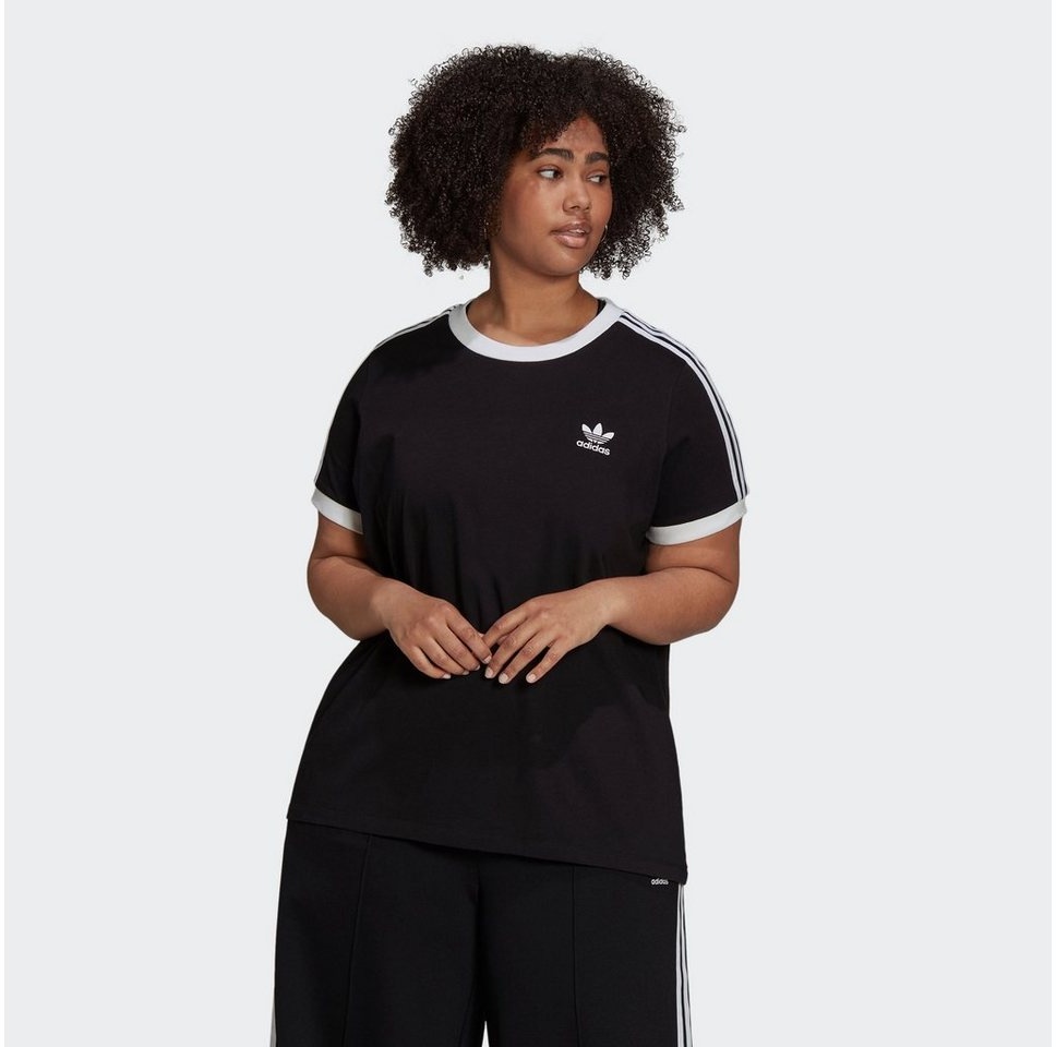 adidas Originals T-Shirt ADICOLOR CLASSICS 3-STREIFEN – GROSSE GRÖSSEN schwarz