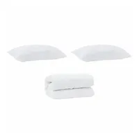 VidaXL Bettdecke mit Kissen 3 pcs Weiß Mikrofaser