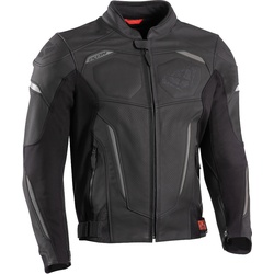 Ixon Ceros Motorrad Lederjacke, schwarz-grau, Größe XL für Männer