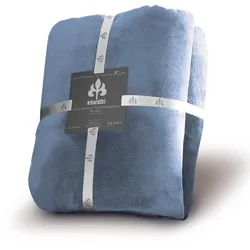 Wohndecke IRISETTE "Relax 8900", blau (jeans), B:150cm L:200cm, Wohndecken, kuschelig weich und pflegeleicht