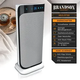 Brandson Heizlüfter 2000 W Schwarz