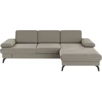 sit&more Ecksofa »Morris L-Form, inkl. Sitztiefenverstellung«, wahlweise mit Armteilverstellung, Bettfunktion & Bettkasten beige