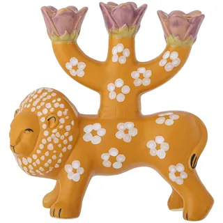 [W] Lazar Kerzenhalter, Orange, Steingut; L19xH20xW10 cm