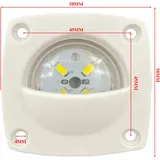 Schwarze Und Weiße Schrankleuchte Aus Nylon-kunststoff, 12v Led-beleuchtung, Geeignet Für Hardware-zubehör Für Boote, Yachten Und Wohnmobile, Schrankbeleuchtung, Weiße Schrankleuchte.