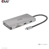 Club 3D USB Gen 1 Typ-C 9-in-1 Hub mit HDMI, VGA SD/Micro SD Kartenslots