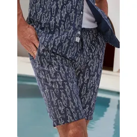 Lerros Chinoshorts Leichte Chino-Bermuda mit marinem Print blau 32
