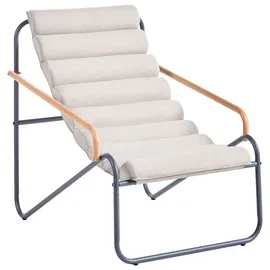Beliani Lounge Set 2-tlg. Dunkelgrau