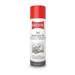 BALLISTOL H1 Spezial-Öl Spray, NSF-registriert, Hochwertiges Spezial-Öl zur Reinigung und Schmierung von Maschinen, Spray - 400 ml