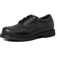 SKECHERS Cottonwood Elks Oxfords, Black Leather, 45 EU