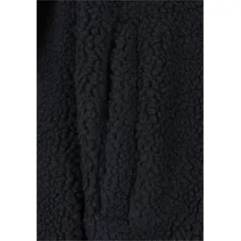 URBAN CLASSICS Ladies Oversized Sherpa Zip Hoody - schwarz,