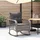 vidaXL Garten-Schaukelstuhl mit Kissen 57,4 x 75 x 75 cm grau 1 St.
