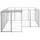 vidaXL Hundezwinger Silbern 6,05 m2 Stahl