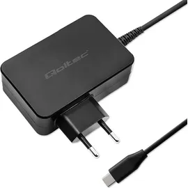 Qoltec GaN POWER PRO 1xusb-c 100w 5-20v 3-5a Laptop Smartphone Schwarz