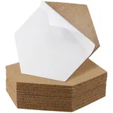CHEUKYIU 10 Stück Korkplatte Selbstklebende, DIY Sechseckig 6mm Korktafel, 20 x 17,5 cm Korkwand, Korkpinnwand, Korkfliesen,Pinnwand Kork für Wand, Bilder, Foto, Notizen, Heimdekoration