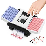talifoca Automatischer Kartenmischer, Kartenmischmaschine Elektrische für 1–2 Decks, Kartenmischgerät 2000mAh One-Press Auto Manueller Wiederaufladbarer für UNO Skip BO Kartenspiel Poker Phase10