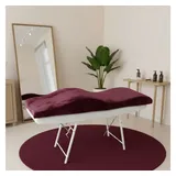 STM Company Massageliege Memory Foam Wellenmatratze für Kosmetikliege (180x60 cm / 190x70 cm, mit Veloursbezug), Anatomischer Lash Topper für Wimpern, PMU & Kosmetik rot 190x70 cm