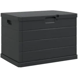 vidaXL Gartentruhe Anthrazit 77,5x54,5x53 cm Kunststoff 170 L