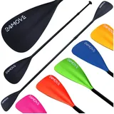 24move 24MOVE® Paddel Doppelpaddel 2 in 1 Teleskoppaddel Stechpaddel für SUP Stand Up Board Kajak, Leicht aus Aluminium 230cm, verstellbar