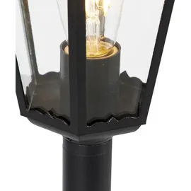 QAZQA Stehende Außenlaterne Aluminium 120 cm IP44 1-flammig schwarz