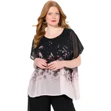Ulla Popken Bluse in schwarz | Gr.: 50-52
