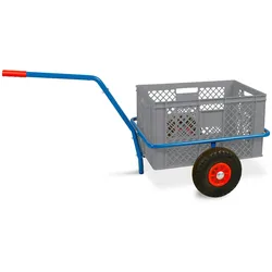 BRB Handwagen mit Kunststoffkorb 600x400x320 mm, grau, Tragkraft 200 kg
