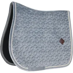 Schabracke basic samt jumping grau grau|grau|grau WARMBLUT