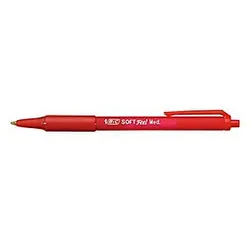 BIC Kugelschreiber SOFT Feel rot, Schreibfarbe: rot, 12 St.