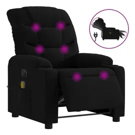 vidaXL Massagesessel Elektrisch Schwarz Stoff