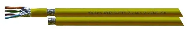 EKU Datenkabel Cat7 LSOH-1 ekuLan1000 S/FTP 2x(4x2xAWG23)gelb TR500