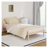 vidaXL Massivholzbett 100 x 200 cm Braun