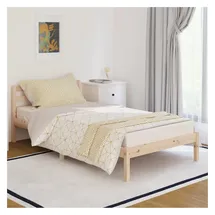vidaXL Massivholzbett 100 x 200 cm Braun