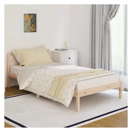 vidaXL Massivholzbett 100 x 200 cm Braun