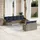 vidaXL Gartensofa-Set 9-tlg. grau Polyrattan
