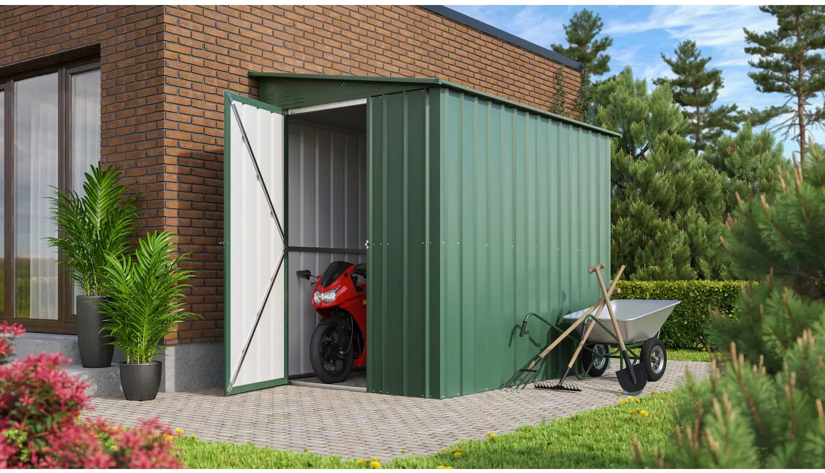 Premium-Anlehnhaus „LeanTo“ 58 - versch. Farben