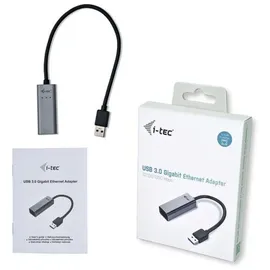 iTEC i-tec USB 3.0 Netzwerk Adapter 0,28m Typ-A zu Gigabit Ethernet St./Bu. grau