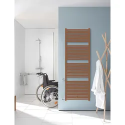 Zehnder Design-Heizkörper „Toga“ für Warmwasser-Zentralheizung oder gemischten Betrieb 45 × 71,6 cm in Terracotta
